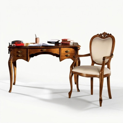 Wood Furniture Luxury Italian Classic Desk Office Furniture Design
