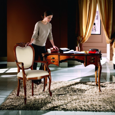 Wood furniture luxury office 2-piece set desk chair Italian luxury