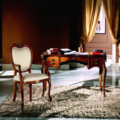 Wood furniture luxury office 2-piece set desk chair Italian luxury
