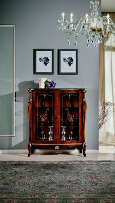 Chic design furniture luxury wood showcase style antique baroque cabinet Italian sideboard