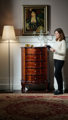 Italian furniture, baroque wardrobe, dresser, designer luxury wood sideboard