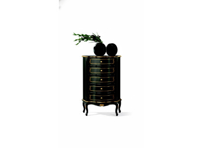 Italian furniture style baroque black designer cabinet dresser furniture