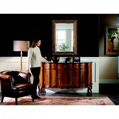 Elegant wooden luxury Italian furniture 2-piece set furniture style baroque chest of drawers