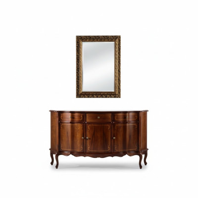 Elegant wooden luxury Italian furniture 2-piece set furniture style baroque chest of drawers