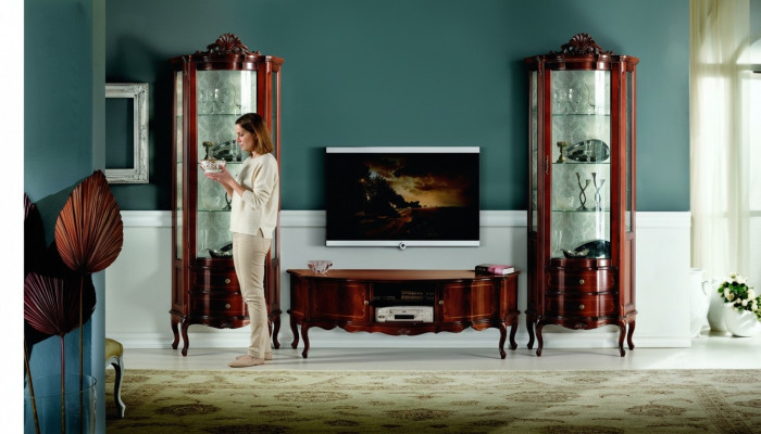 Italian Design Luxury Style Living Room Furniture Display Cabinet Baroque Rococo Style Set