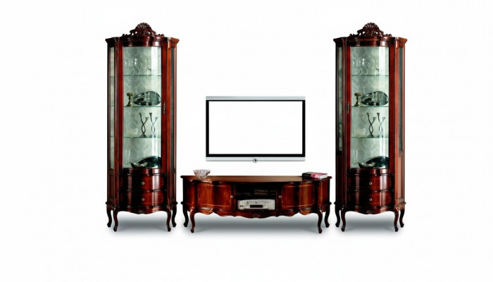 Italian Design Luxury Style Living Room Furniture Display Cabinet Baroque Rococo Style Set