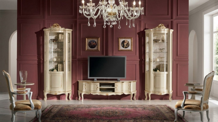 Design Set 3-piece living room set with 2x Display Cabinet Italian Luxury Furniture Baroque Style