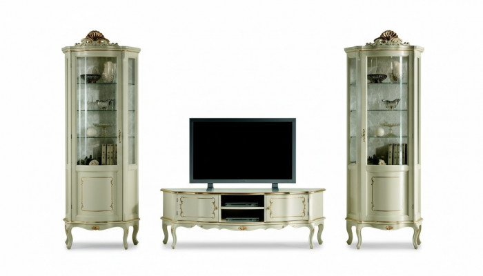 Design Set 3-piece living room set with 2x Display Cabinet Italian Luxury Furniture Baroque Style
