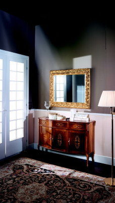 Designer wood luxury Italian furniture 2-piece set furniture style baroque dresser