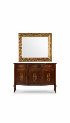 Designer wood luxury Italian furniture 2-piece set furniture style baroque dresser