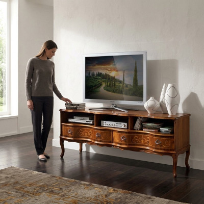 Italian wooden furniture sideboard TV lowboard long RTV cabinet luxury living room new