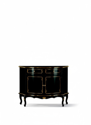 Luxury Italian Wood Furniture Black Sideboard Luxury Buffet Cabinet