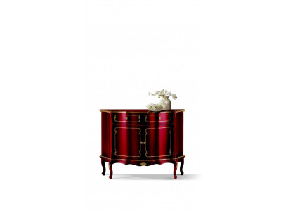 Luxury Italian Wooden Furniture Chest Red Buffet Cabinet Living Room