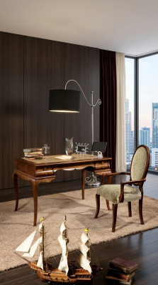 Wood Furniture Luxury Italian Classic Desk Office Furniture Style
