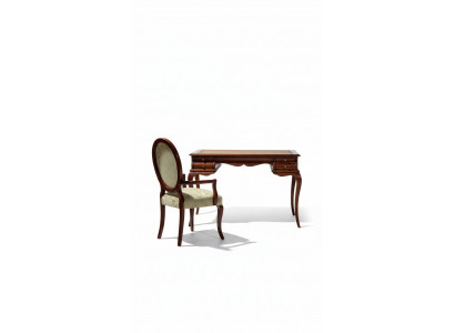 Wood Furniture Luxury Office 2-Piece Set Desk Chair Italian Tables Baroque