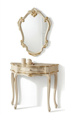 Furniture Style Baroque Luxury Console Table Mirror Wood Italian Tables