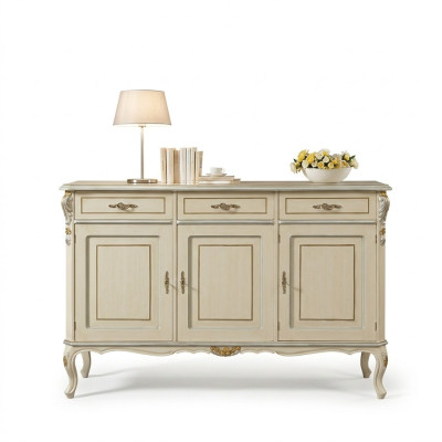 Luxury Italian Wooden Furniture White Large Buffet Cabinet Living Room Furniture New