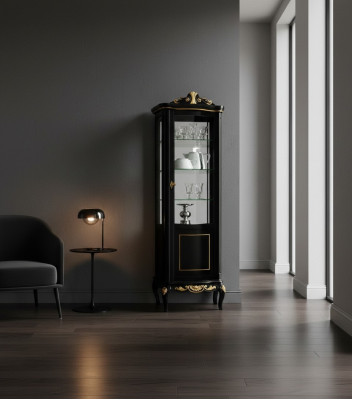 Designer Italian Chic Wood Furniture Baroque Style Luxury Cabinet Display Living Room