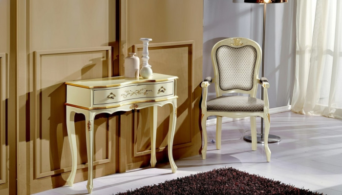 Send designer luxury baroque armchairs Italian wooden chair living room furniture