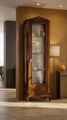Designer Italian luxury chic wooden furniture baroque style cabinet showcase living room