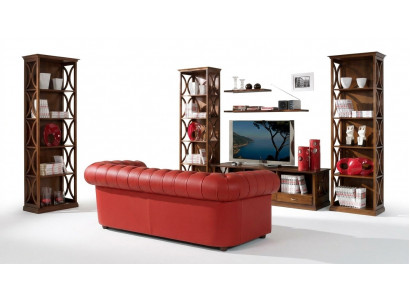 Luxury 5-piece set for living room: TV cabinet, 2 bookcases, 2 shelves, furniture shelves