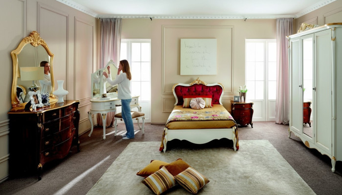 Italian furniture luxury bed Swarovski crystal stones baroque bed frames