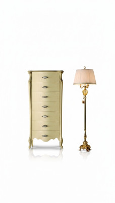 Italian wood furniture stylish chest of 120 cm high with 7 drawers