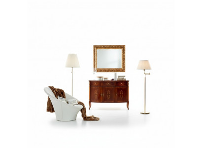 Luxury 2-piece Set Designer Dresser and Mirror Italian Furniture Baroque Style New
