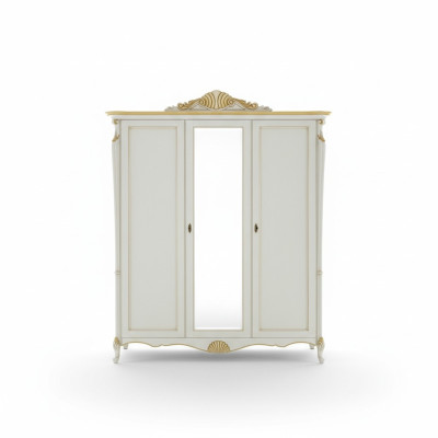 Solid wood wardrobe Italian style furniture bedroom cabinet solid wood new