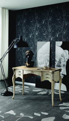 Luxury desk consoles luxury table office furniture baroque gold solid wood