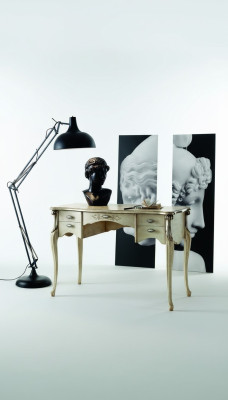 Luxury desk consoles luxury table office furniture baroque gold solid wood