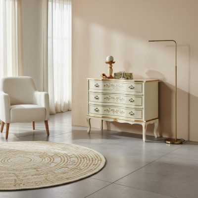 Luxury design cabinet solid wood furniture dressers cabinet baroque Italian