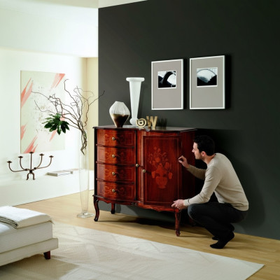 Luxury Designer Italian Wood Furniture Dresser Sideboard Baroque Style Sideboard