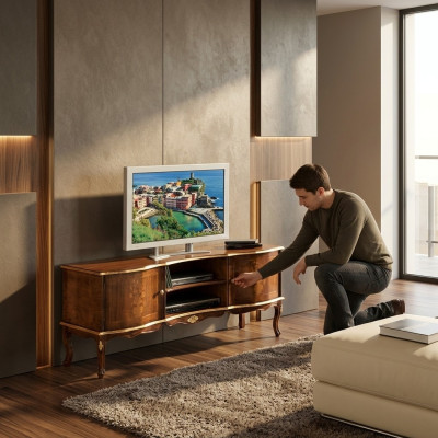 High-quality designer furniture TV cabinet RTV living room cabinet luxury walls sideboard wood