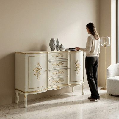Luxury chest cabinet Italian wood furniture design sideboard console