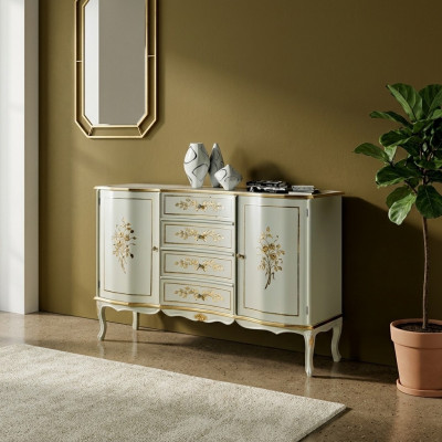 Luxury chest cabinet Italian wood furniture design sideboard console