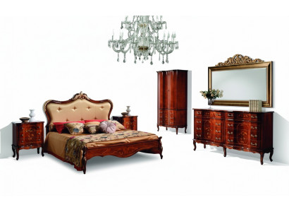 Classic Chesterfield bed furniture Swarovski stones double upholstered beds