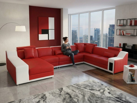 Living leather landscape sofa with USB, upholstery set sofas seating sets new.