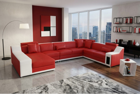 Living leather landscape sofa with USB, upholstery set sofas seating sets new.