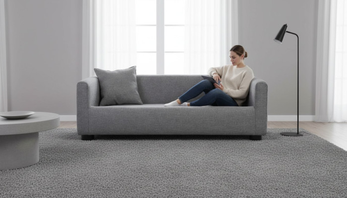 Gray Large Dog Bed Dog Padding Textile Fabric Couches New Dog Sofa Couch