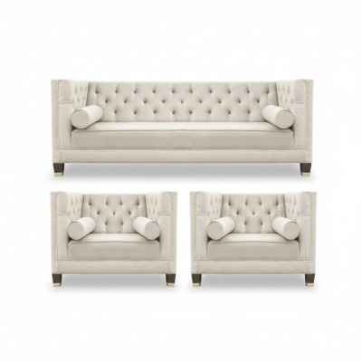 Sofa set couch velvet upholstery couches 3-piece set living room furniture