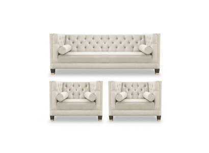 Sofa set couch velvet upholstery couches 3-piece set living room furniture