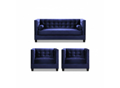 Sofa bed armchair creative furniture textile fabric blue group living room modern sofa