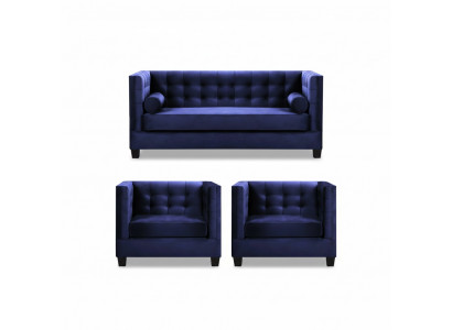 Sofa bed armchair creative furniture textile fabric blue group living room modern sofa
