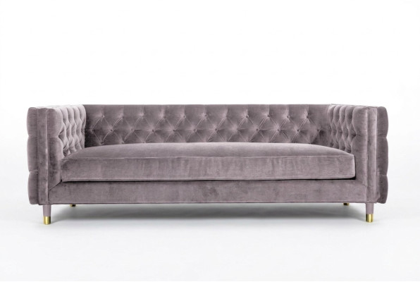 Chesterfield Sofa Taupe Furniture 4-Seater New XXL Big Textile Fabric Couches Upholstery