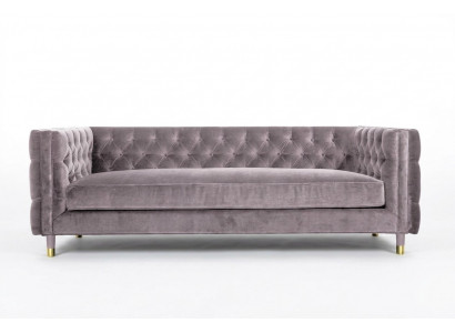 Chesterfield Sofa Taupe Furniture 4-Seater New XXL Big Textile Fabric Couches Upholstery
