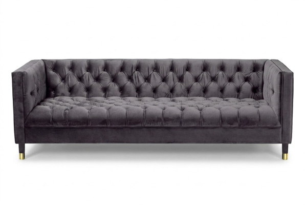 Anthracite Chesterfield Sofa Creative Furniture 4-Seater Sofas Textile Couches