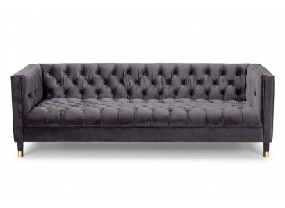 Anthracite Chesterfield Sofa Creative Furniture 4-Seater Sofas Textile Couches