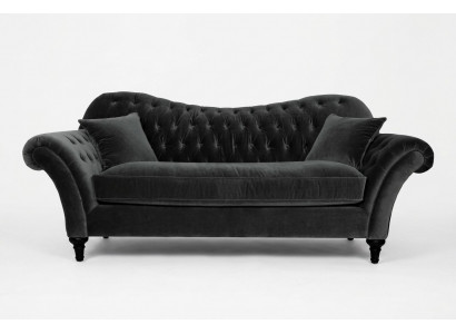 Couches Upholstery Sofa Sofas Chesterfield Black Three-seater Fabric Living Room New