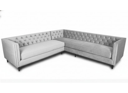 Sectional Sofa Grey Large Textile Fabric Chesterfield Sofas Creative Furniture New Living Room